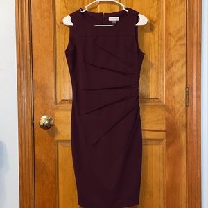 Dark purple Calvin Klein sleeveless dress